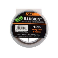 Fox Edges Trans Khaki Illusion Soft Fluorocarbon Hooklink - All Sizes