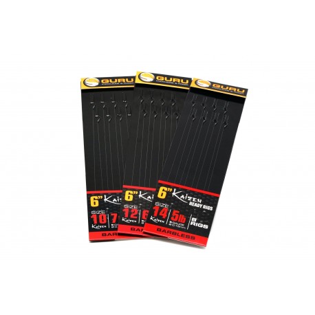 Guru Ready Tied 6" Kaizen Pole Rig Hooks To Nylon