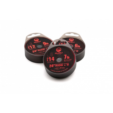 Guru Ready Tied 24" Super Pellet Waggler Bait Band Hooks To Nylon