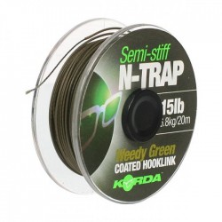 Korda N-Trap Semi Stiff Coated Braid Hooklink - All Sizes & Colours