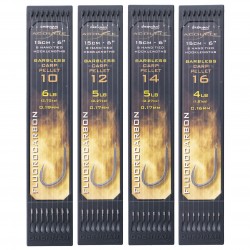 Drennan 6" Plate System Hooklinks - Acolyte Barbless Carp Pellet to Fluorocarbon