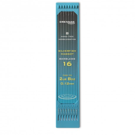 Drennan 6" Plate System Hooklinks - Barbless Silverfish Maggot