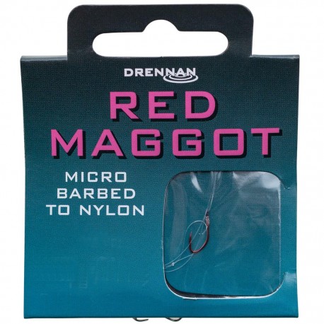Drennan Hooks to Nylon - Micro Barbed Red Maggot