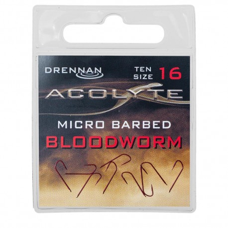 Drennan Acolyte Spade End Hooks - Micro Barbed Bloodworm