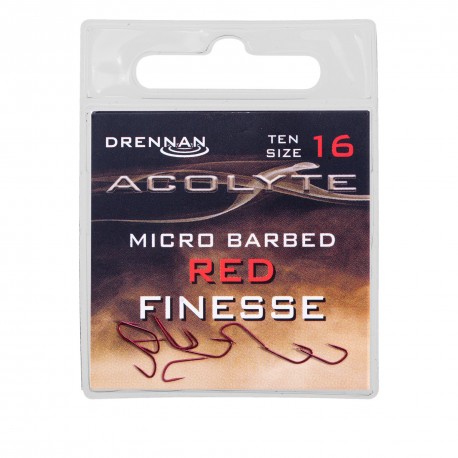 Drennan Acolyte Spade End Hooks - Micro Barbed Red Finesse