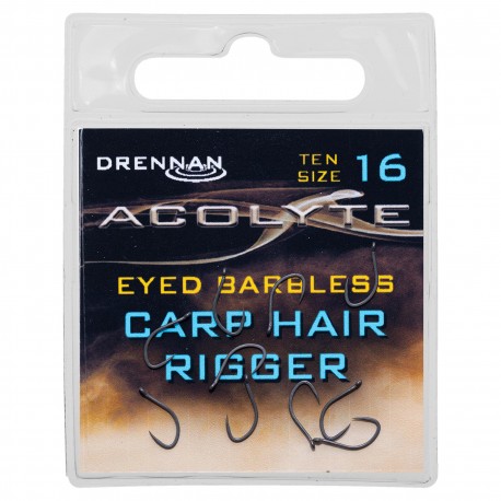 Drennan Acolyte Eyed Hooks - Barbless Carp Hair Rigger