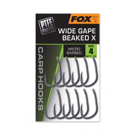 Fox Wide Gape Beaked X PTFE Coated "Carp Hooks"
