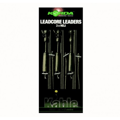 Korda NEW Kable Ready Tied Leadcore Leaders Heli Chod leaders 
