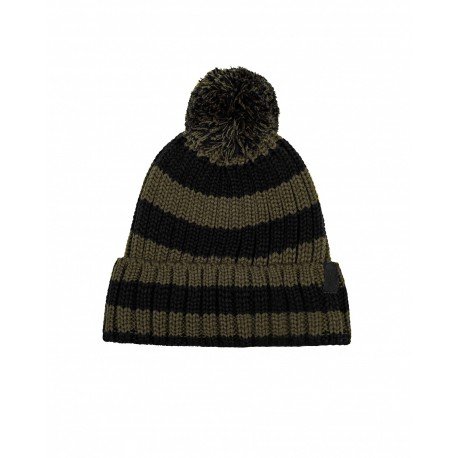 Korda Dark Olive & Black "Nanny Pat" Bobble Hat