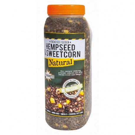 Dynamite Baits Frenzied Feeder Hempseed & Sweetcorn - 2.5L Jar