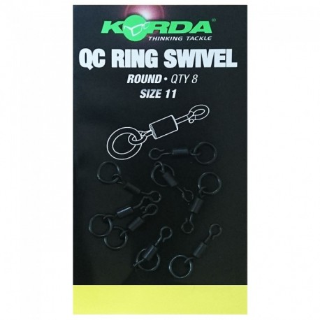 Korda Size 11 Quick Change Flexi Ring Swivels - ROUND