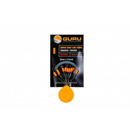 Guru Super Tight Line Stops - Squared Orange