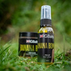RG Baits Banana Bomb Range - 50ml "Pin-Up" Bait Spray