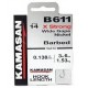 Kamasan B611 Barbed X Strong Wide Gape Nickel Hooks To Nylon - All Sizes