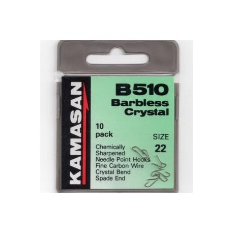Kamasan B510 Barbless Crystal Hooks - All Sizes Kamasan B510 Barbless Crystal Hooks - All Sizes