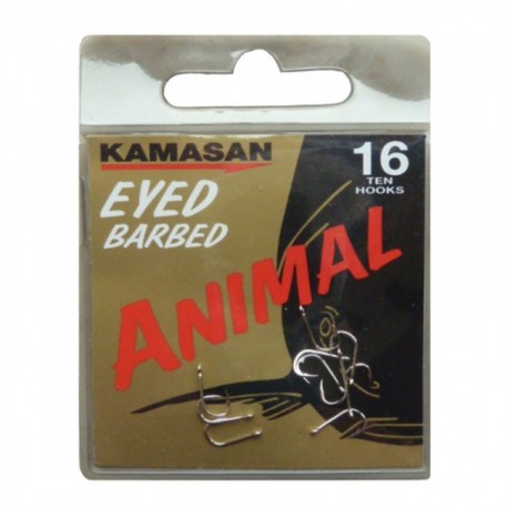 Kamasan Animal Eyed Barbed Hooks - All Sizes Kamasan Animal Eyed Barbed Hooks - All Sizes