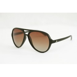 Fortis "Aviator" Polarised Sunglasses - Matte Black Frame / Brown Lens