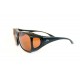 Fortis "Overwraps" Polarised Sunglasses - Matte Black Frame / 247 Brown Lens