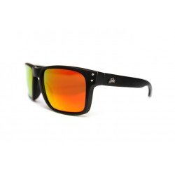 Fortis "Bays" Polarised Sunglasses - Matte Black Frame / Brown + Fire X-Blok Lens