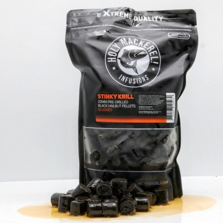 Holy Mackerel Infusions Range - Stinky Krill 20mm Glugged Halibut Pellets