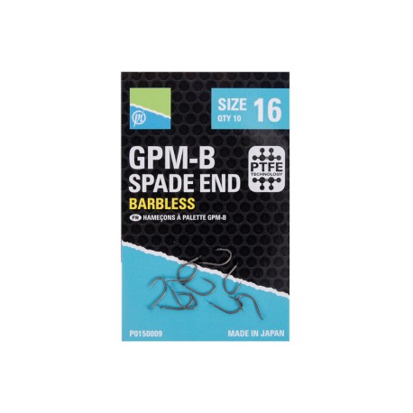 Preston Innovations GPM-B Barbless Spade End Hooks