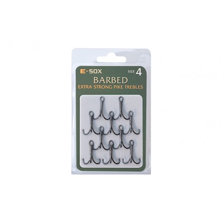 Drennan E-Sox Extra Strong Pike Treble Hooks