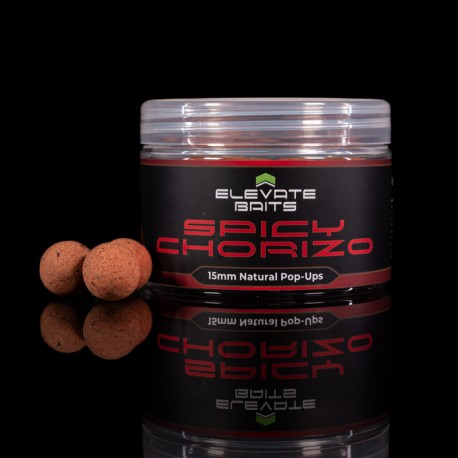 Elevate Baits Spicy Chorizo Range - 15mm Natural Pop-Ups