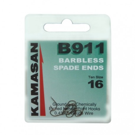 Kamasan B911 Barbless Spade End Hooks