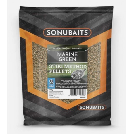 Sonubaits Marine Green 2mm Stiki Method Pellets - 650g Bag