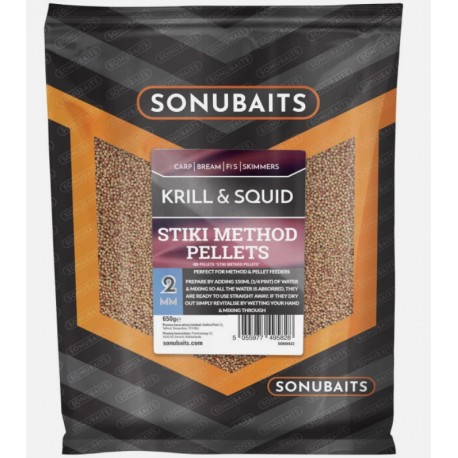 Sonubaits Krill & Squid 2mm Stiki Method Pellets - 650g Bag