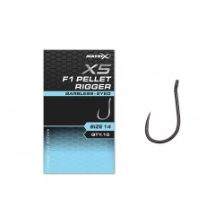 Matrix X5 Barbless F1 Pellet Rigger Hooks