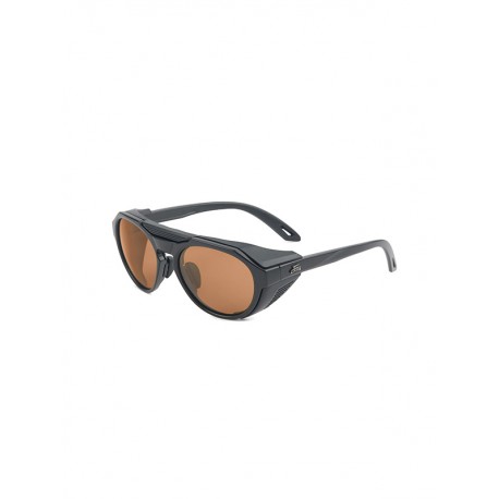 Fortis "Isolators" Polarised Sunglasses - Round Black Frame / Brown 247 Lens