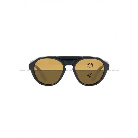 Fortis "Isolators" Polarised Sunglasses - Round Black Frame / Switch Lens