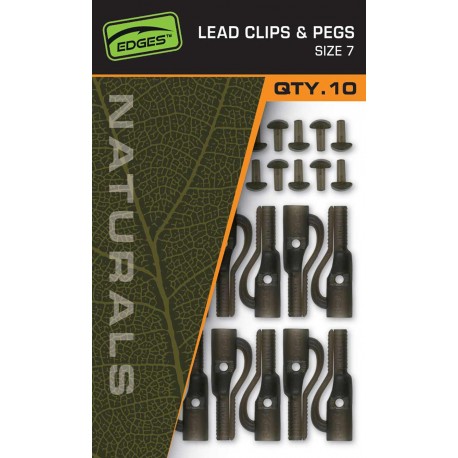 Fox "The Edges Naturals" Range - Size 7 Lead Clips & Pegs