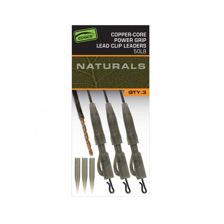 Fox "The Edges Naturals" Range - Lead Clip Copper Core Leaders