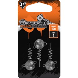 Fox Rage Corkscrew Round Jig Heads - 3 Pack