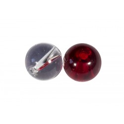 Fox Rage "Strike Point" 6mm Clear & Red Glass Beads