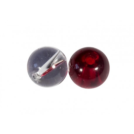 Fox Rage "Strike Point" 6mm Clear & Red Glass Beads