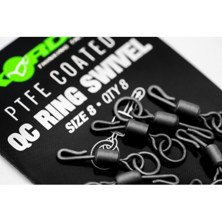 Korda PTFE Coated Size 8 QC Ring Swivels