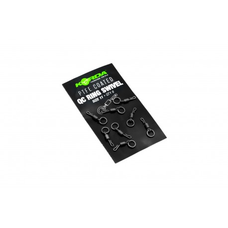Korda PTFE Coated Size 11 QC Ring Swivels