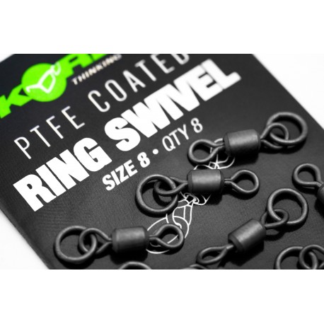 Korda PTFE Coated Size 8 Ring Swivels