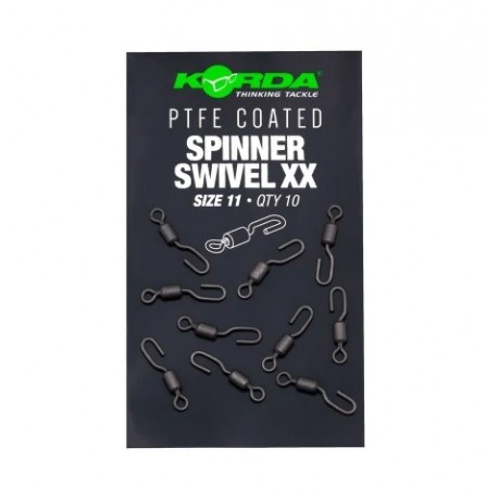 Korda PTFE Coated Size 11 Standard XX Spinner Swivels