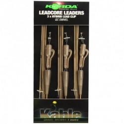 Korda Ready Tied 1m Kable QC Hybrid Lead Clip Leadcore Leaders