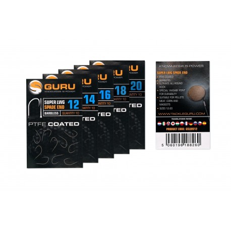 Guru Super LWG Spade End Barbless Hooks