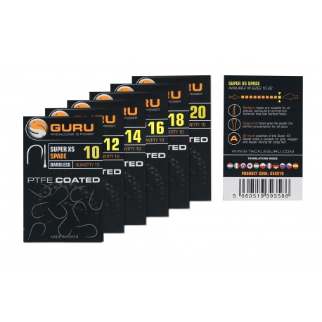 Guru Super XS Spade End Barbless Hooks