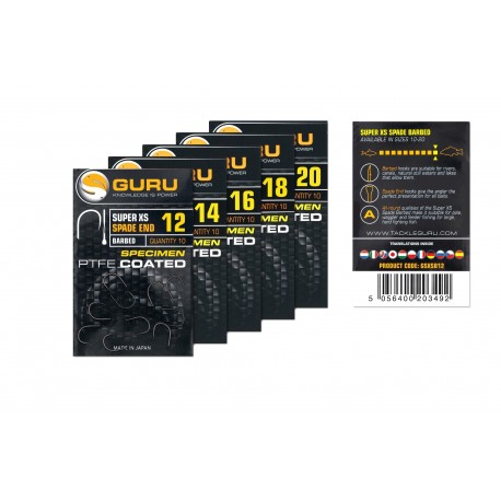Guru Super XS Spade End Barbed Hooks