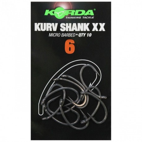 2 packs of 10 Min 20 Barbless KORDA KURV SHANK B EYED Comes with 10 FTD Hooks to Nylon Single Size & Combinations FTD Carp Fishing Hooks Sizes 4 to 12